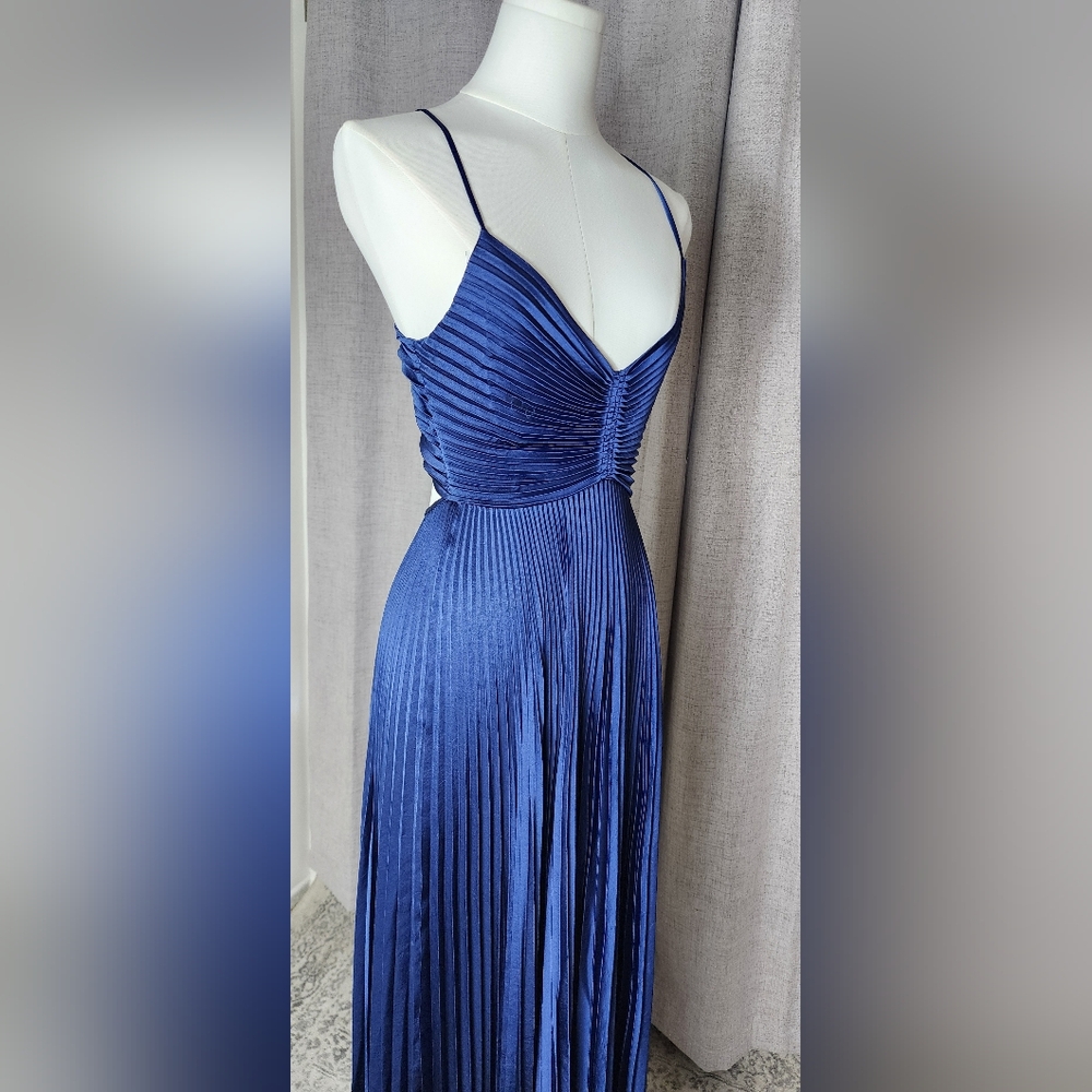 A.L.C Aries Satin Pleated Dress - Picture 12 of 13